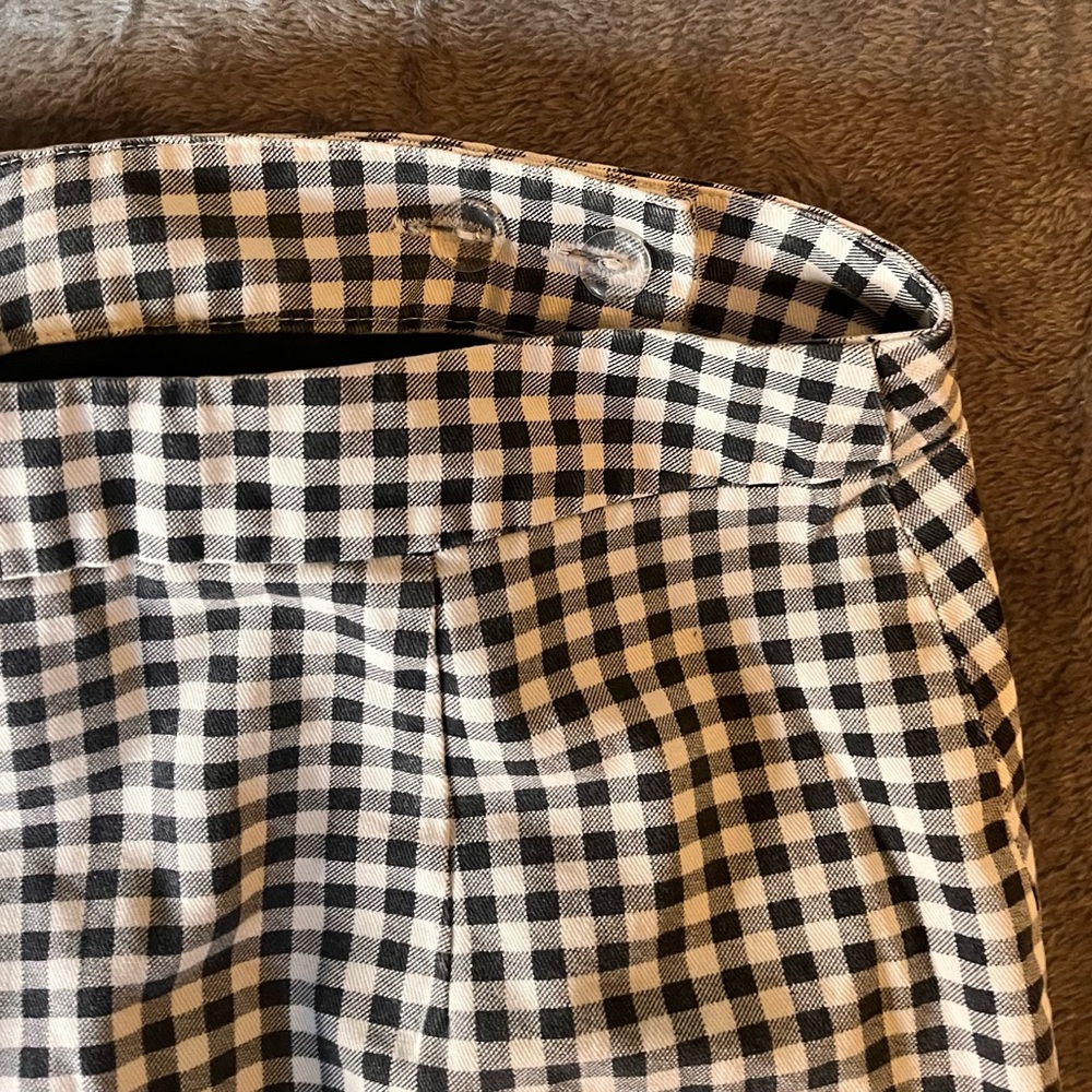 Forever 21 Black and White Gingham Belted Mini Skirt Size Small - Picture 6 of 9